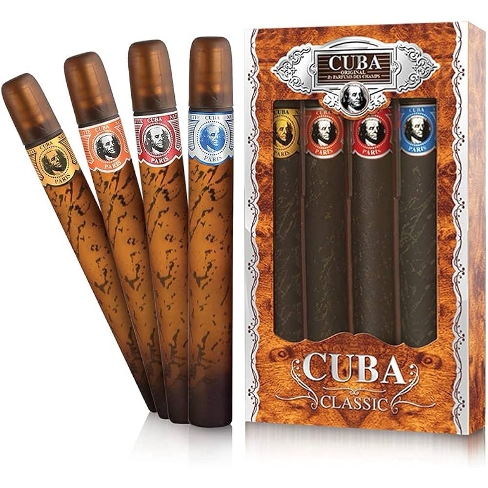 Cuba Classic 4 Piece Variety Set 4 X 1.17 Oz EDT Cologne for Men New in Box